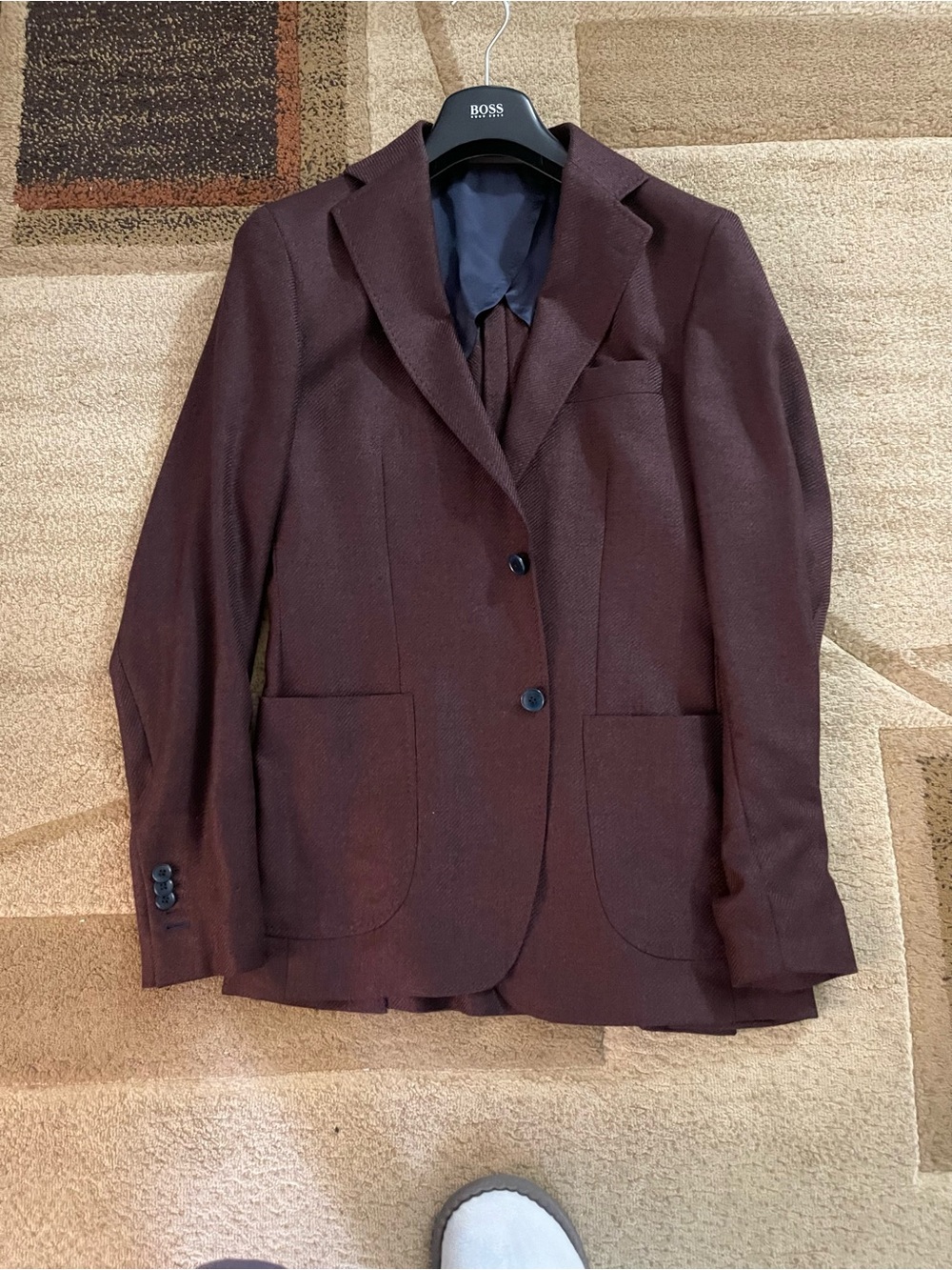 Men's Dark Burgundy Sport Coat Blazer